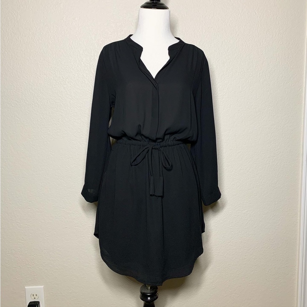 Black silk dress
